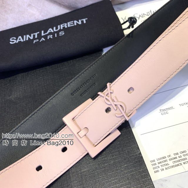 Saint Laurent女士皮帶 聖羅蘭金扣小牛皮腰帶  jjp1759